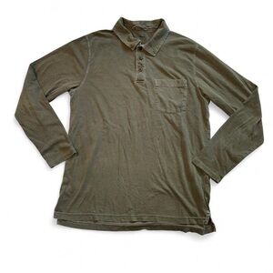 L.L Bean Green Longsleeve Men's Polo Shirt - M